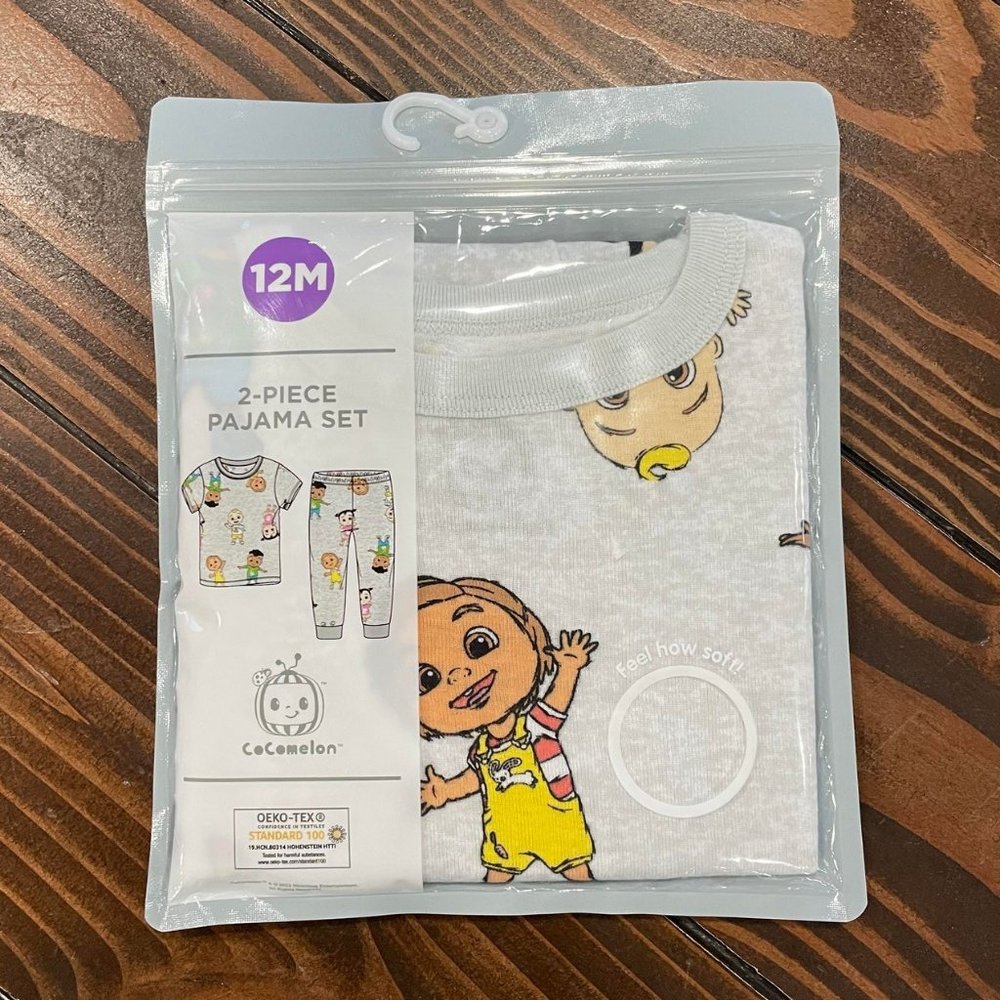 5/$20 NEW 2Pc 12M Cocomelon Boys Pajama Set